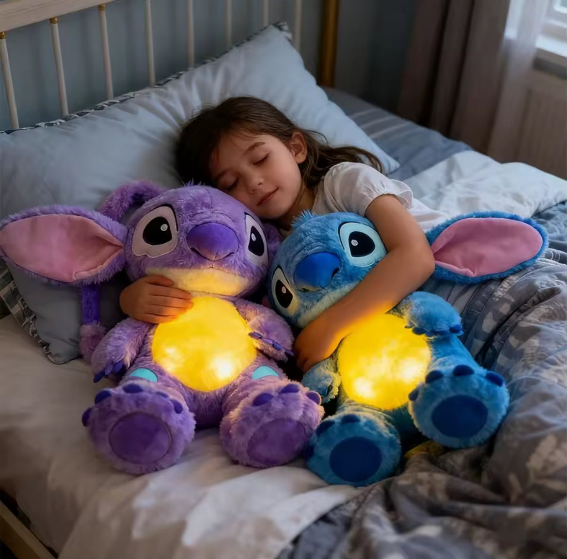Peluche Grande de Stitch con Movimiento de Respiración, para niños, adultos y mascotas, perfecto para noches de ansiedad.