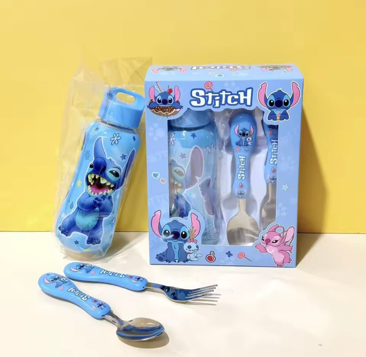 🎒✨💙🌺 Pack Escolar Stitch & Angel 🧸⭐ — Todo lo que tu peque necesita para volver al cole con estilo 🏫💕🎉